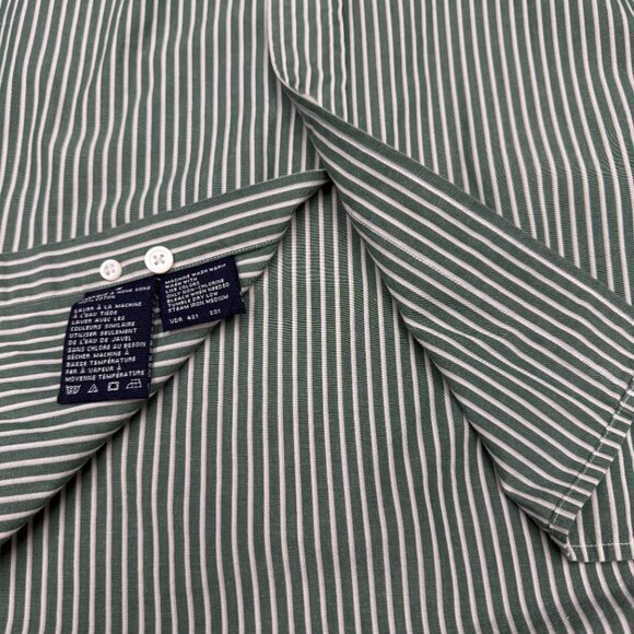 Men's NAUTICA Striped Short Sleeve Button Down Dress Shirt- Size Large - Picture 8 of 10
